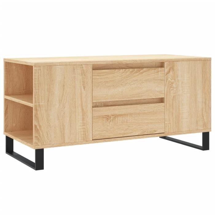 VidaXL Coffee Table Sonoma Oak 102x44.5x50 Cm Engineered Wood 831007