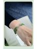 Hetian Jade & White Crystal Bracelet with 925 Silver Accents