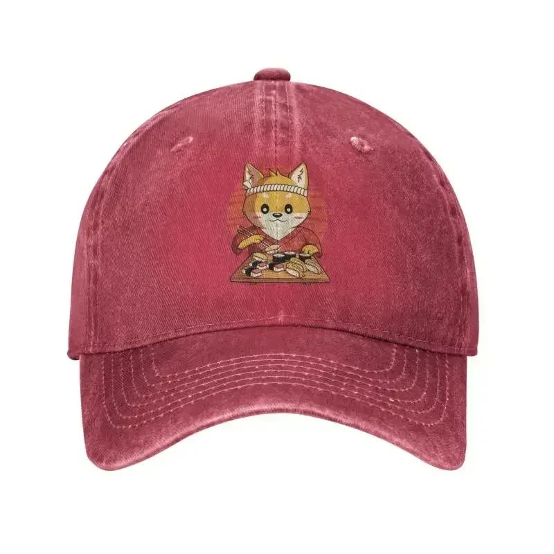 Custom Cotton Kawaii Shiba Inu Dog Baseball Cap for Men Women Breathable Funny Eating Japanese Sushi Anime Dad Hat Sports