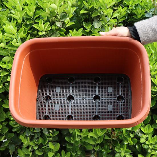 Flowerpot with Porous Drainage Design for Healthy Vegetable Growth Deepened Widened Pot Durable Material Ideal for Leeks Lettuce Chives Balcony Garden