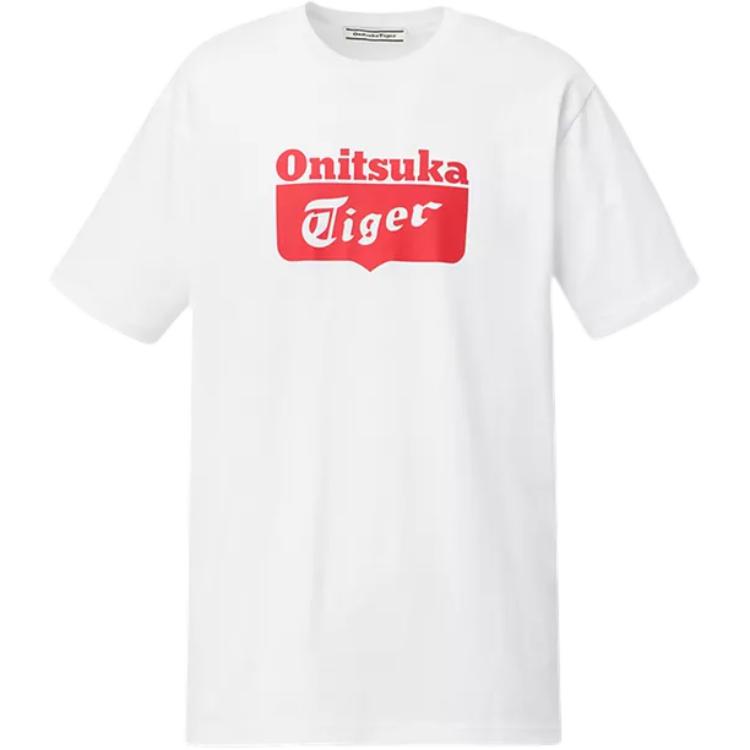 ONITSUKA TIGER Printed Round Neck Drop Shoulder Short Sleeve T-Shirt Unisex Tops 2183B453-101