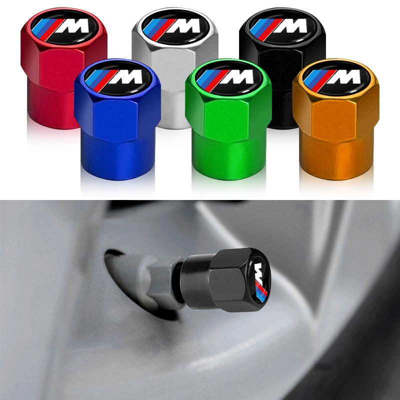 4 szt. Aluminiowe Nakrętki Zaworów Opon Samochodowych Sześciokątne Pokrywy Zaworów Opon Ze Stopu Dla BMWS E90 E34 E36 E39 E53 E60 F10 F30 F15 G05 F16 G06 G07 X1 X5