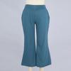 Women's Fashionable Temperament Elegant Casual Solid Color Loose Large Size Casual Flared Cotton And Cropped Pants