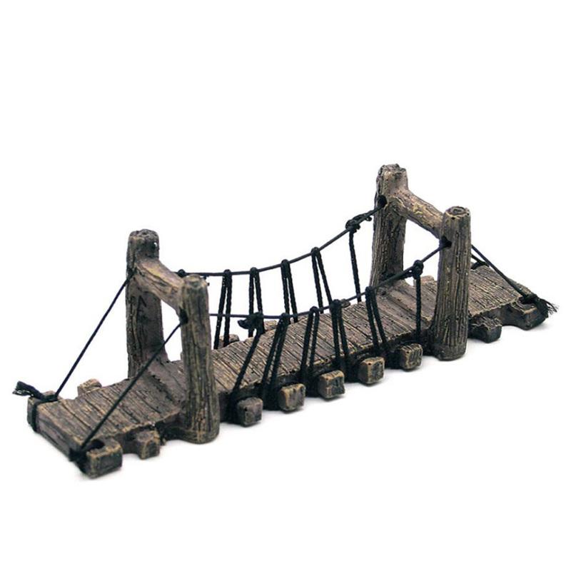 Fake Resin Decorative Bridge Ornament Climbing Platform Aquarium Fish Tank Equipment Accessories