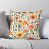 Burst Of Wildflower Cottagecore Square Pillowcase Polyester Linen Velvet Creative Zip Decor Room Cushion Cover
