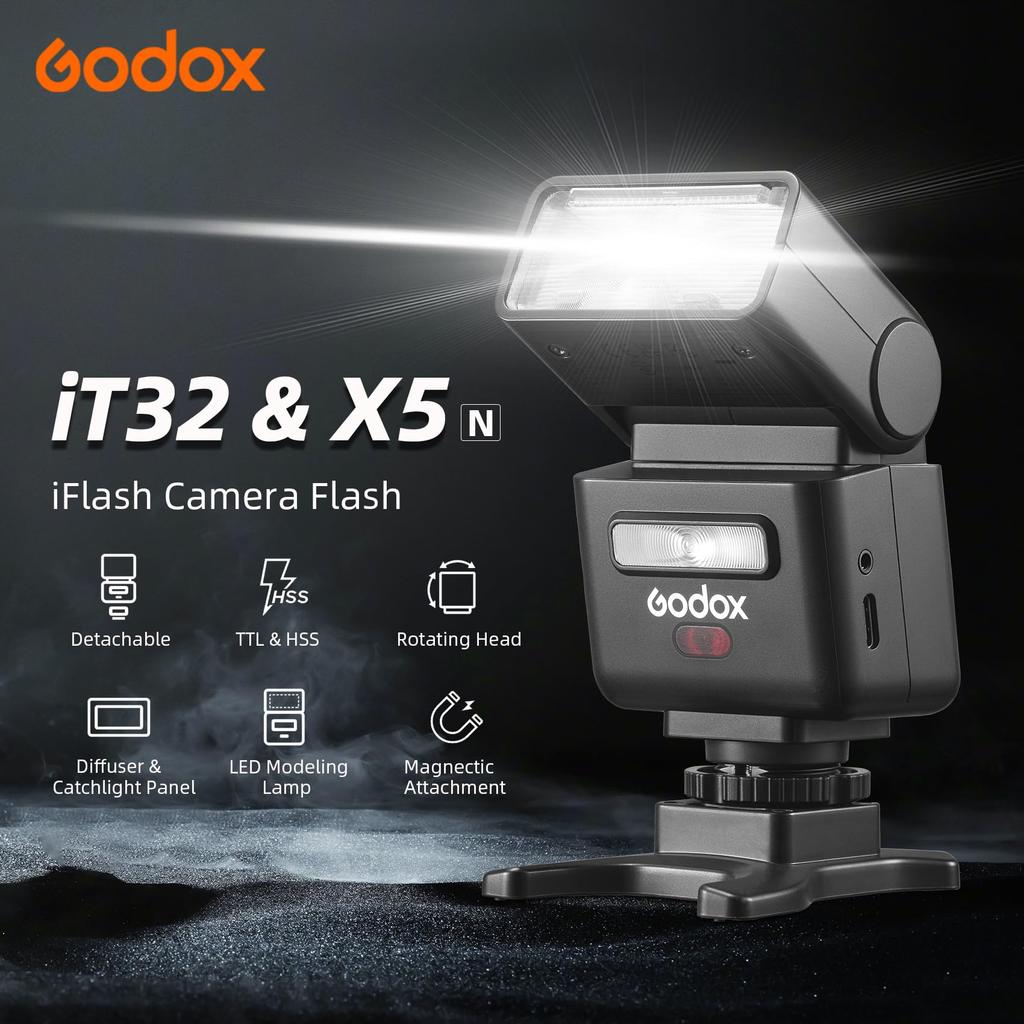 GODOX iT32 X5N TTL Camera Flash and X5 N Wireless Trigger Transmitter with Nikon (Compatible Cameras)