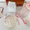 Korean floral storage bag, portable cosmetics storage bag, travel change storage bag, sundries storage and finishing bag