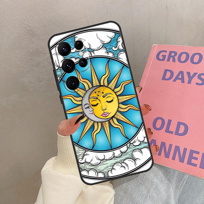 SUN AND MOON Mystic Zodiac Case For Samsung Galaxy S21 S22 S23 S24 S25 Ultra S9 S10 S25 Plus S20 FE S25 FE Cover Coque