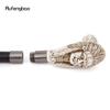 White Resin Feather Skull Head Walking Cane Fashion Decorative Steel Stick Gentleman Elegant Cosplay Cane Knob Crosier 97cm