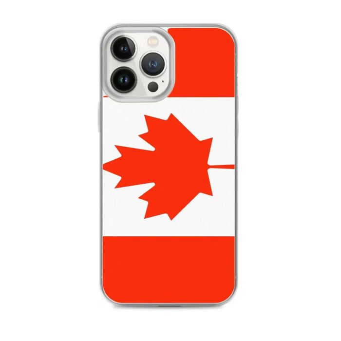 Coque iPhone - Drapeau Canada - iPhone 13 Pro Max - Souple - Multicolore - Design moderne