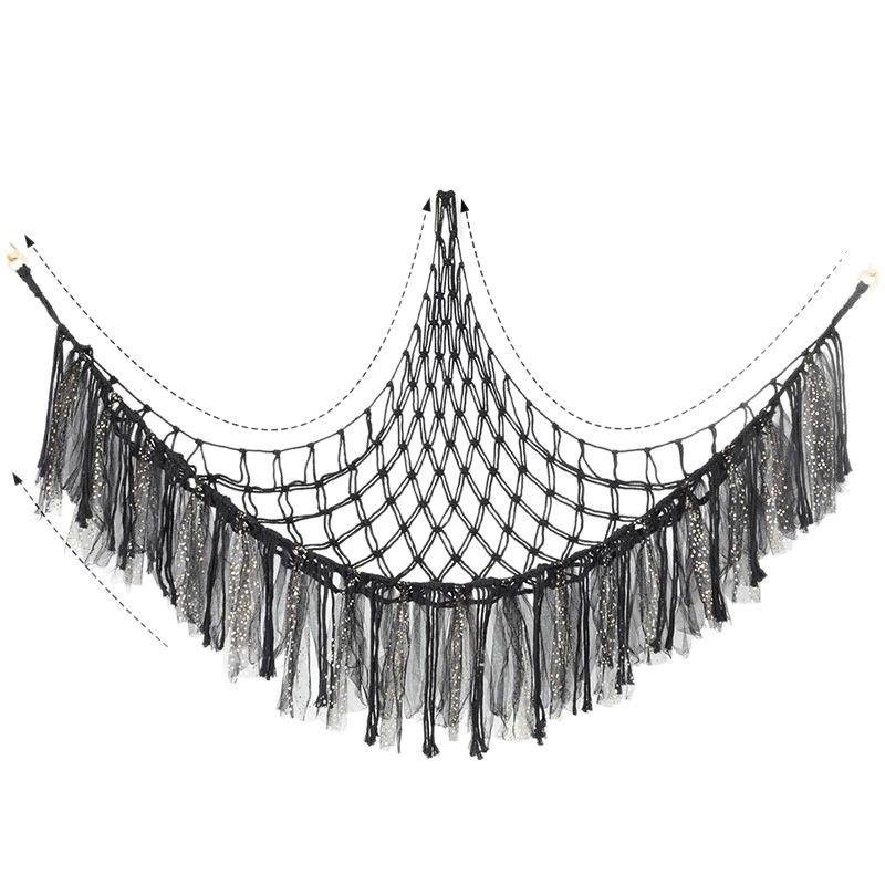 1PC Streamer Triangular Toy Mesh Pocket, Toy Storage Hammock, Bedroom Corner Toy Doll Storage Net