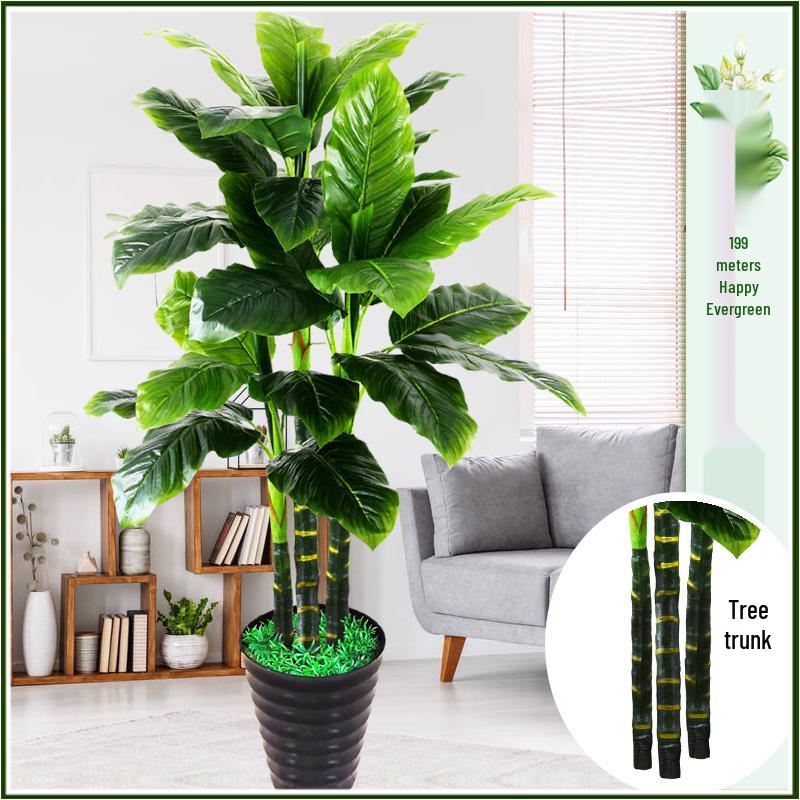 Large Indoor Evergreen Bonsai: Fake Plastic Tree Decor for Living Room.