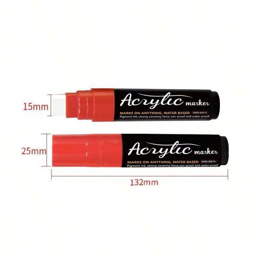 1pcs 15mm Large Capacity Acrylic Marker Pen Water-Based Painting & Graffiti Brush Pen For Art Use Student Back To School