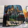 1 Manta de Franela con Estampado de Dibujos Animados, Alta Calidad, Cómoda para Todas las Estaciones, Decoración del Hogar, Calidez y Confort, Perfecta para Regalo de Navidad o Cumpleaños