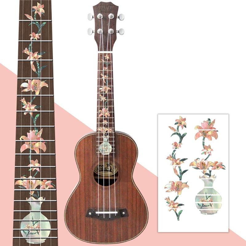 23inch Ukulele Fretboard Sticker Guitar Inlay Sticker Thin Inlay Sticker Fretboard Decals Marker for Guitar Bass Ukulele