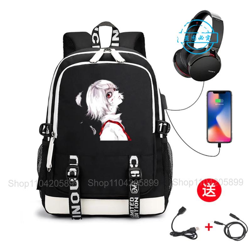 Tokyo Ghoul Backpack Anime Mochila Large Capacity Schoolbags Kaneki Ken Cartoon Travel Bag Laptop Boys Gift Rucksack