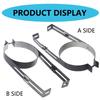 Portable Chimney Pipe Clamps Adjustable Sturdy Stainless Steel Holders for Wall Support Diameter 150 Mm Designs