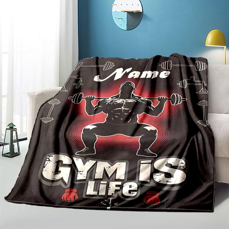 1PC Custom Name Strength Motivation outdooor Flannel blankets Throw Blanket All-Season Throw Gift Bedspread for Couch, Bed, Camping Holiday Birthday g