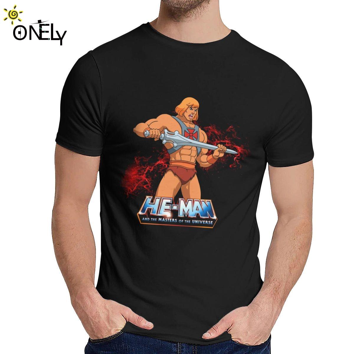 Masters Of The Universe Sci-Fi 80s Movie He-Man With Sword - Camiseta De Manga Corta Para Adulto, Negro -, Pequeña