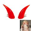 Resin Devil Horn Hair Clip for Halloween Costume Cosplay Accessory Horn Hair Pin Adult Stage Props Dressingup Headpiece Black-Good