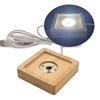 LED Lights Display Base Wooden Lighted Base Stand Compatible for w/ La-ser Crystal Glass Resin Art Colorful /White/Warm