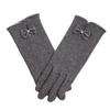 New Female Autumn Winter Non-Inverted Velvet Cashmere Full Finger Warm Lace Gloves Women Cotton Touch Screen Gloves G82