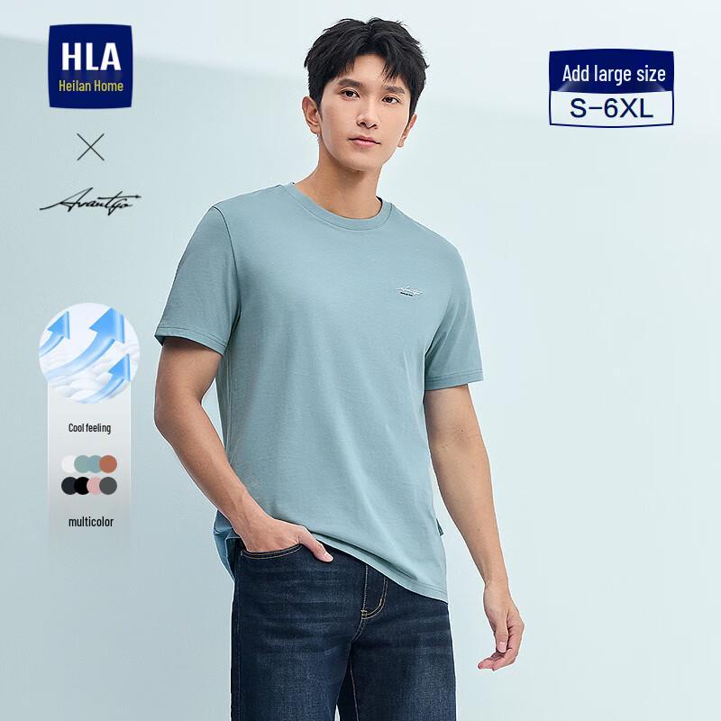 HLA Men s 2025 Summer Light Business Round Neck T-Shirt M