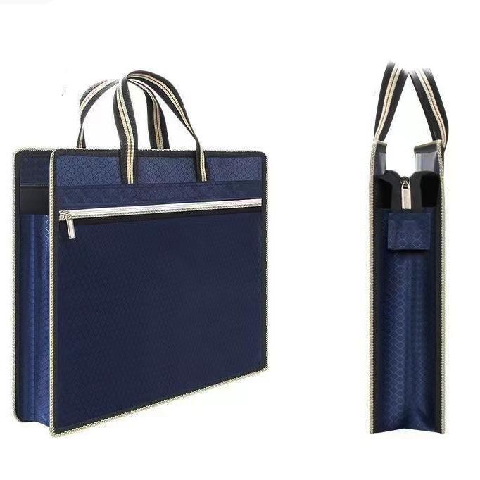 Oxford Cloth Laptop Bag - Large Capacity Handheld Briefcase with Zipper, Thickened for Training & Conferences