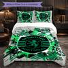 Biancheria da Letto a Tema Sporting CP FC Set 3 Pezzi Copripiumino Biancheria da Letto Decorativa per Camera Adolescenti Decorazione Casa