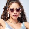 European American Style Women Sunglasses Cat Eye Shape Pearl Decoration Women'S Sun Glasses New Stylish Woman Glasses