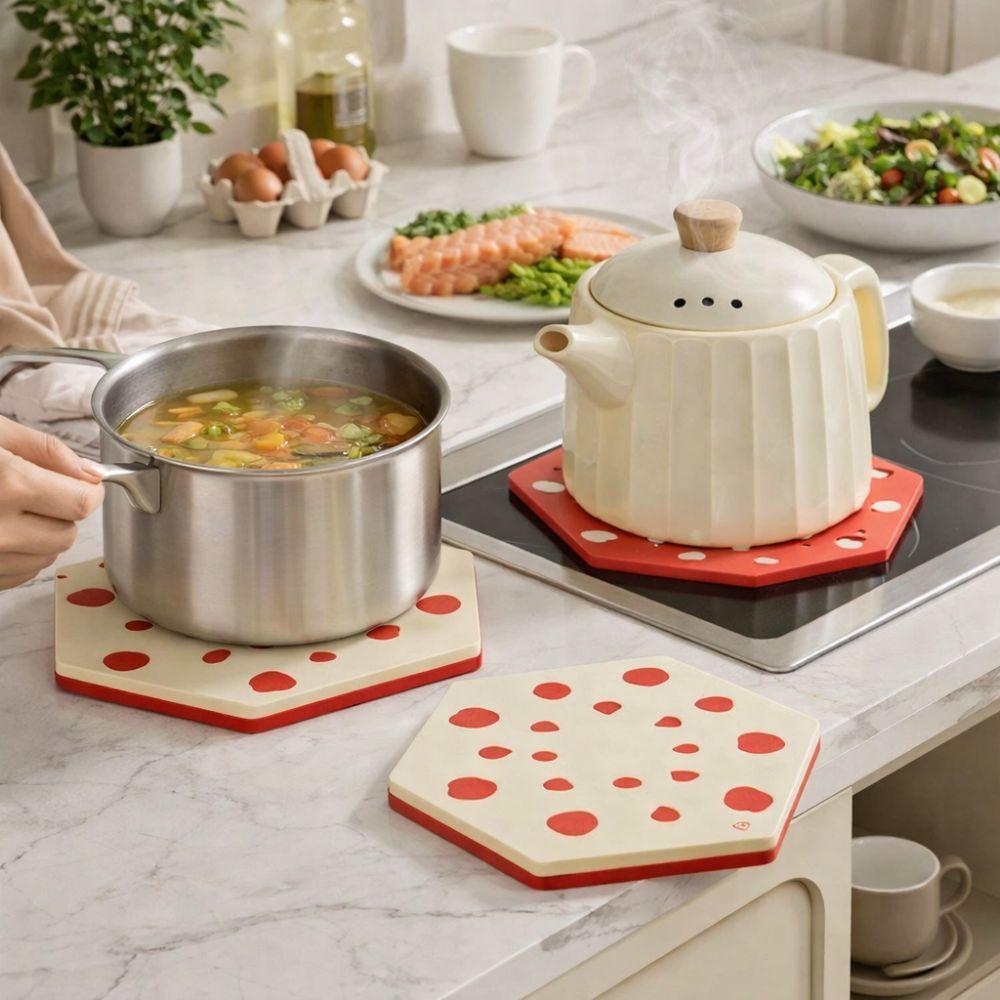 Non-Slip Oil-Resistant Place Mat Anti-scalding Pot Lid Storage Mat Pot Holder  Home Organizer