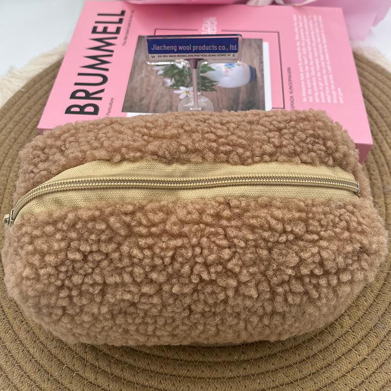 Плюшевая косметичка макаронных цветов, милое и вместительное решение для хранения