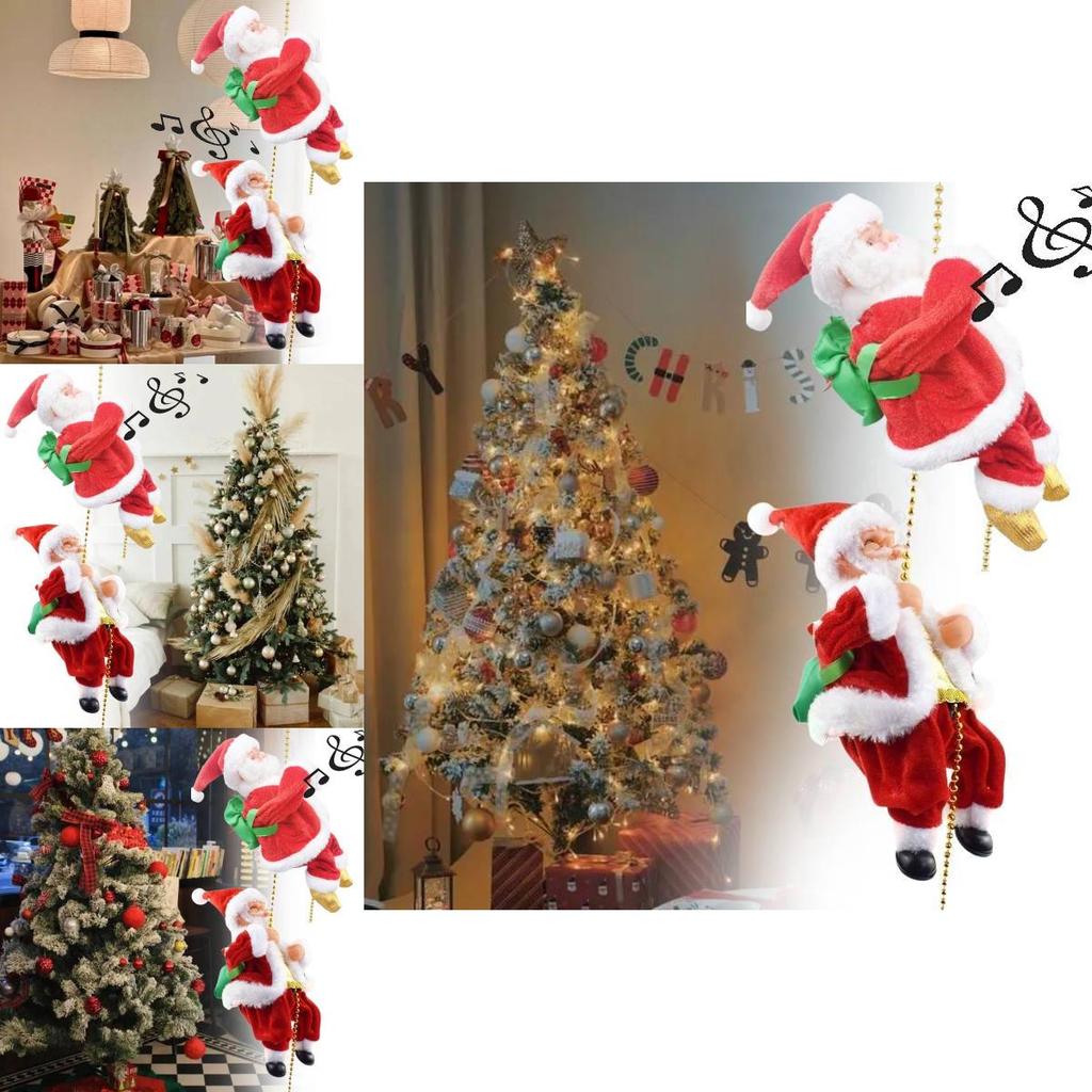 Adorable Electric Christmas Santa Plush Toy With Unique Crawling Features And Vibrant Colors For Holiday Decorations