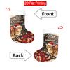 Christmas Decoration Fireplace Hanging Stocking Christmas, Bengal Leopard Cat, Gingerbread Man, Cane Candy 2D
