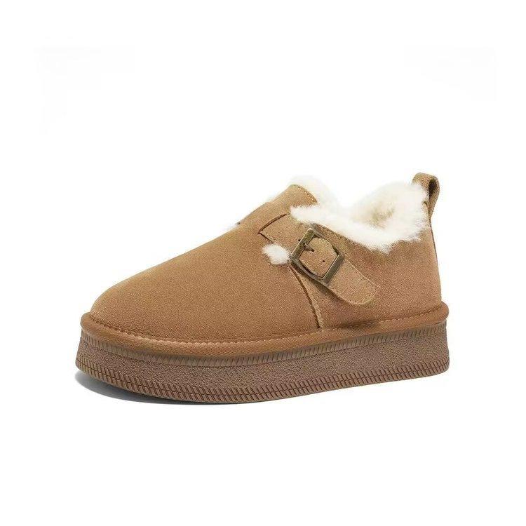 Winter Thick-soled Snow Boots Large Cotton Extra Thick Outer Wear Birkenstocks Piled Thickened Warm Cotton Shoes