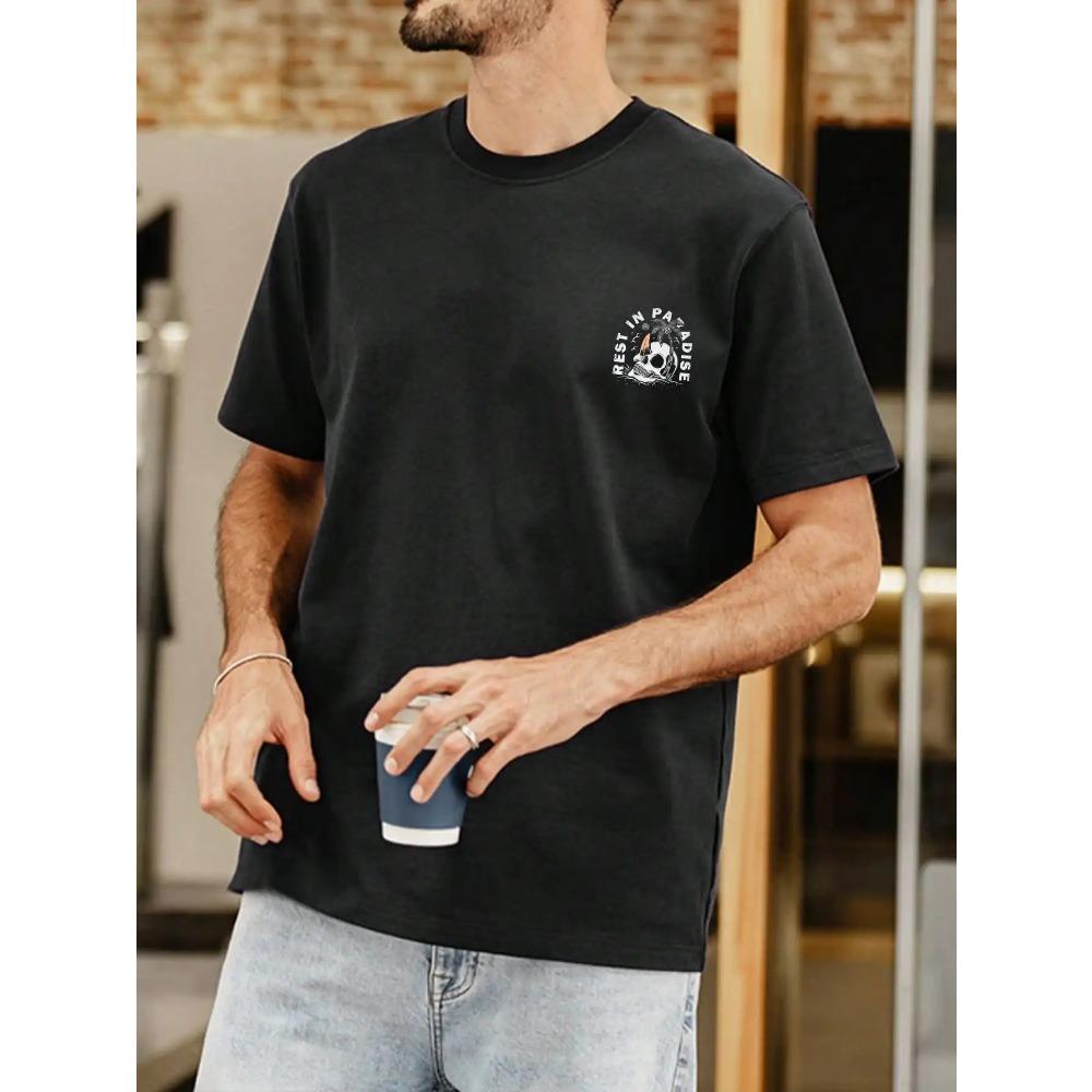 Man Summer Soft Cotton Tee O-Neck Casual Breathable T Shirts Crewneck Sport Hip Hop Short Sleeve