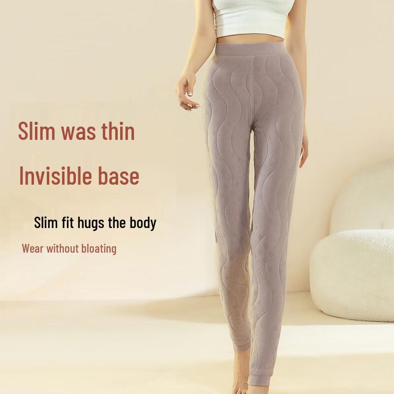 LANGSHA Women's Wool Thermal Leggings with Knee Protection