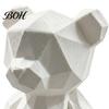 DIY Paintable Ornaments Polygon Bear Statue, Hand-Paint 3D Printed Ornament, Poly Geometric Customizable Art Decoration Nordic Style Sculpture,
