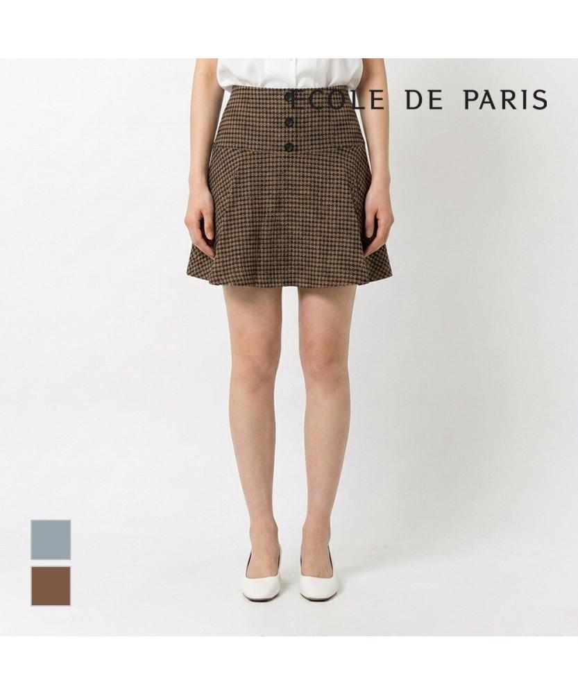 ECOLEDEPARIS Check Flare Mini Skirt_Rb34Wscm33Z