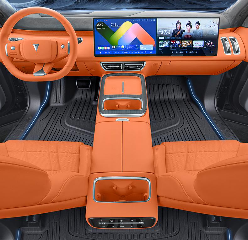 Changan Deep Blue S09 2025 TPE Floor Mats: Six-Seater Car Interior Carpet Accessories