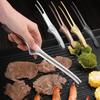 BIUTEFOR Stainless Yakiniku Durable and Abrasion Resistant Tongs, Steel, Tongs, Camping, BBQ, Condiments, Cooking, Non-Slip Design, (25)