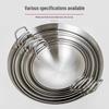 Extra Thick Stainless Steel Double Ear Wok - Large Round Bottom Pot for Commercial Kitchens, Gas Stove Compatible