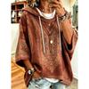 Women's Plus-Size Hooded Sweatshirt, Elegant Comfortable Simple Pattern Print,Fashionable and Versatile