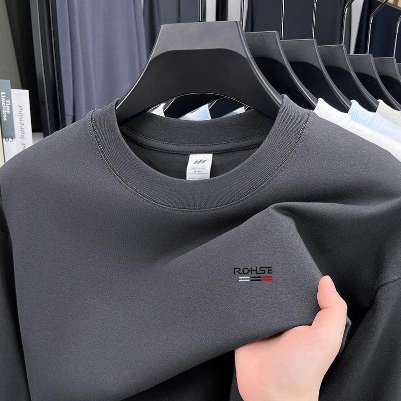 Men's 230g Pure Cotton Heavyweight Hoodie - 2025 Spring Fashion Trend, Skin-Friendly, Breathable Long Sleeve Base Layer