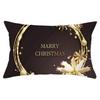 New Black Gold Series Christmas Peach Skin Print Waist Pillow Cover Home Accessories Cushion Cover Sofa Cushion Cover