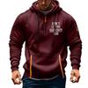 Men's Printed Sweatshirt Hoodie Zipper Arm Pocket Cardigan Men's Sports Large Size Casual Hoodie
