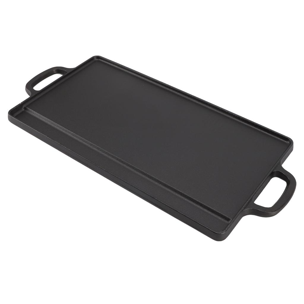Griddle Plate Double Sided Iron Fast Even Heating Reversible Grill Plate for Outdoor Camping Gas