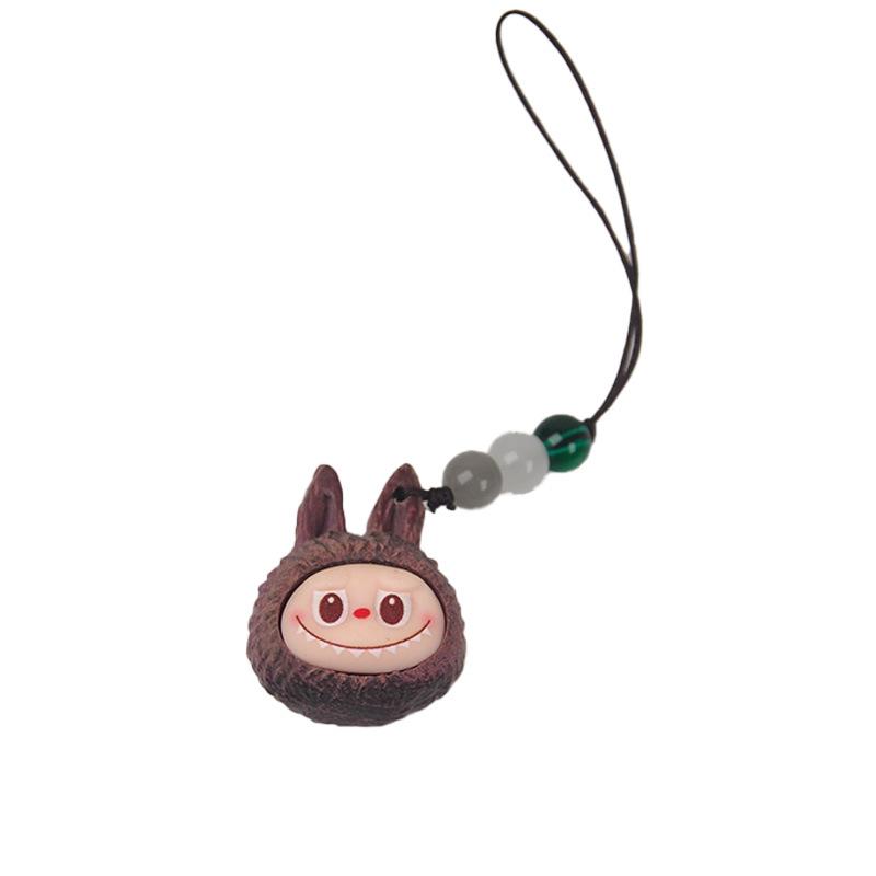 

Золотой сандал Кукла Лабубу: Милый мобильный брелок, Радужная игрушечная фигурка, Исцеляющая система, Подарок на день рождения для детей