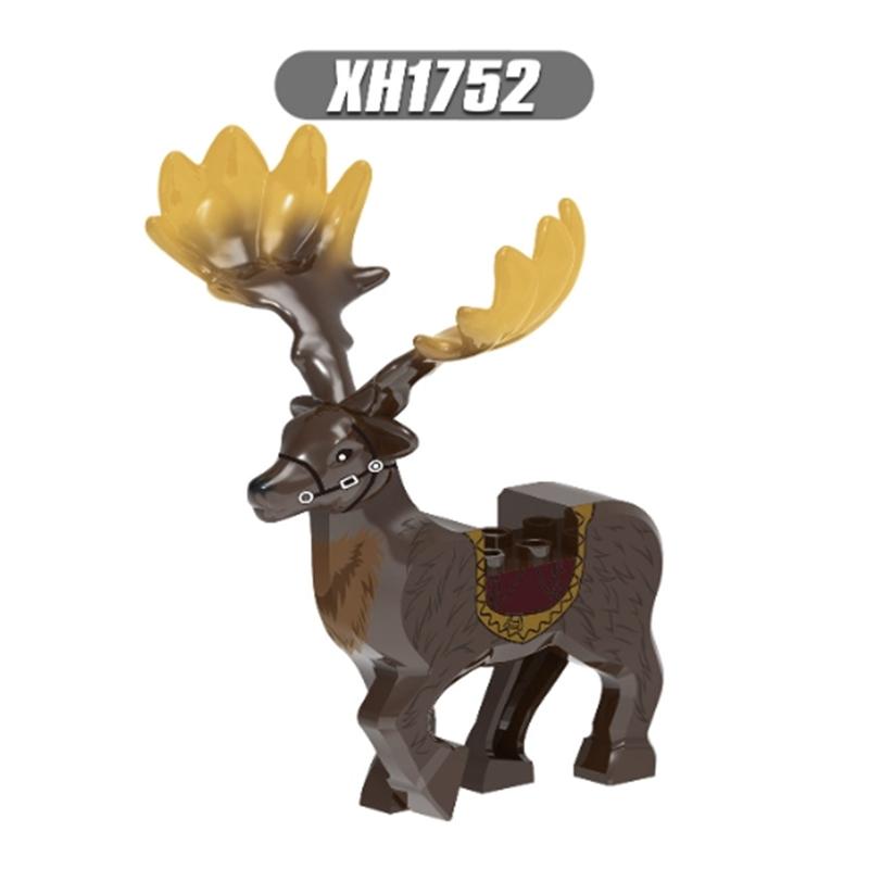 Magic Middle Series Classic Animals Building Blocks Creative War Mount Elk Boar Wolf DIY Bricks Toys For Children Christmas Gift