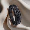 Stainless Steel Musical Note Bracelet Men's Multi-Layer Leather Braided Magnetic Buckle Retro Bracelet